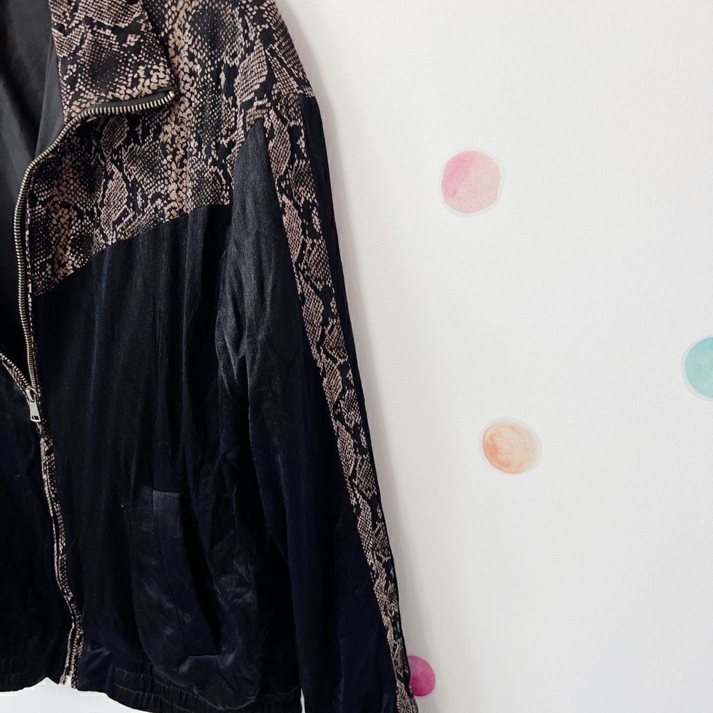 Zara Snakeskin pattern Bomber Jacket - Picture 4 of 4